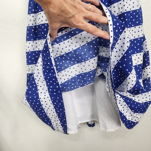 Emily And Fin Blue Polka-dot Fit & Flare Dress Size XS - Picture 2 of 12